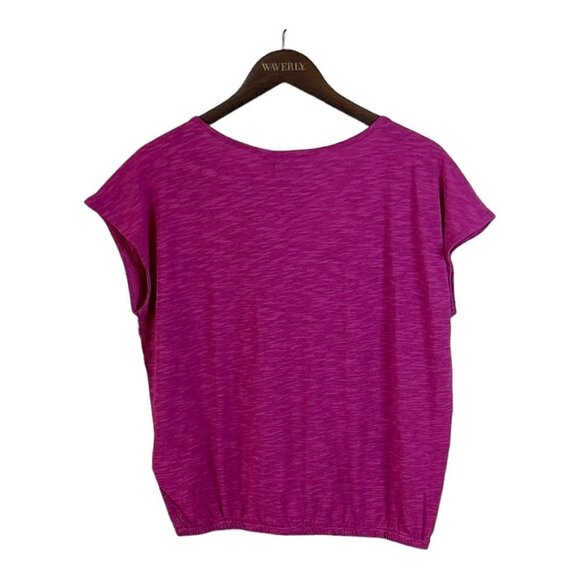 Prana Women's Ocupas Popover Blouse Top Pin-Tuck Keyhole Orchid Bloom - Picture 4 of 9